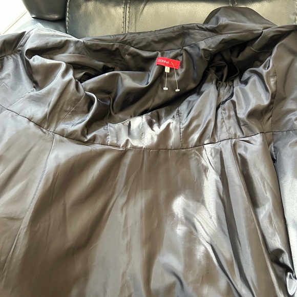 Donna Ricco Black Long Exaggerated Sleeve Silk Coat/ Dress - Picture 13 of 15